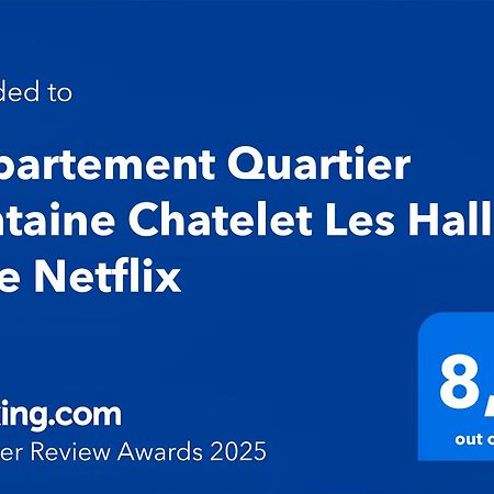 Appartement Quartier Fontaine Chatelet Les Halles Free Netflix ปารีส ภายนอก รูปภาพ
